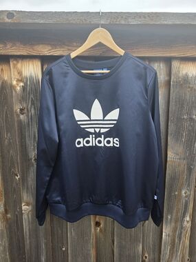 Adidas Women’s Navy Trefoil Crewneck Sweatshirt